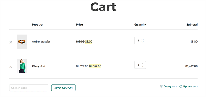 Preview of dynamic pricing with YITH