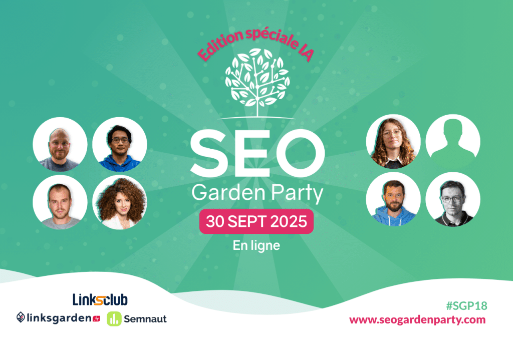 SEO Garden Party, qui aura lieu le 30 septembre 2025